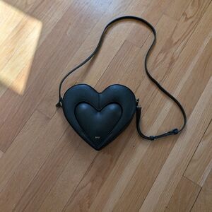 JW PEI Black Heart Crossbody Bag